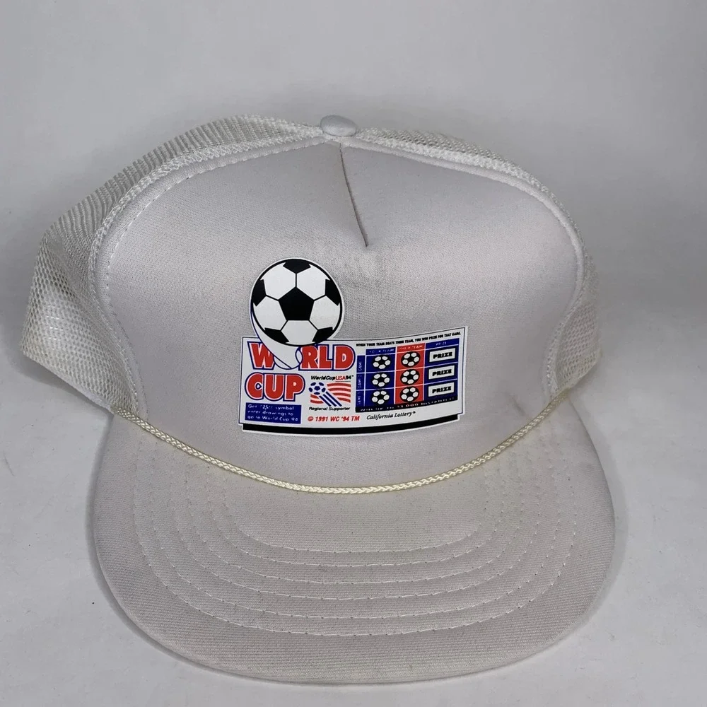 Vintage World Cup 1994 Hat California Lottery Soccer‎ Trucker Cap